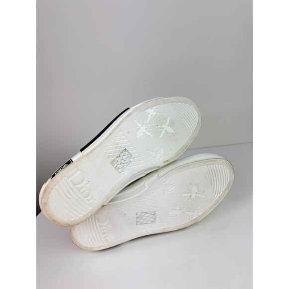 Christian DIOR B23 Blue White Oblique Canvas Lace Up Hi Top Sneakers Men Size 41 main image 8